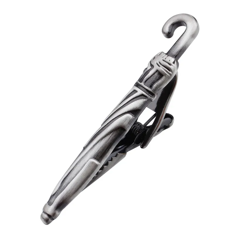 Umbrella Shape Tie Clip Men's Vintage Style Tie Bar Novelty Tie Accessory for Punk Party Formal Shirts