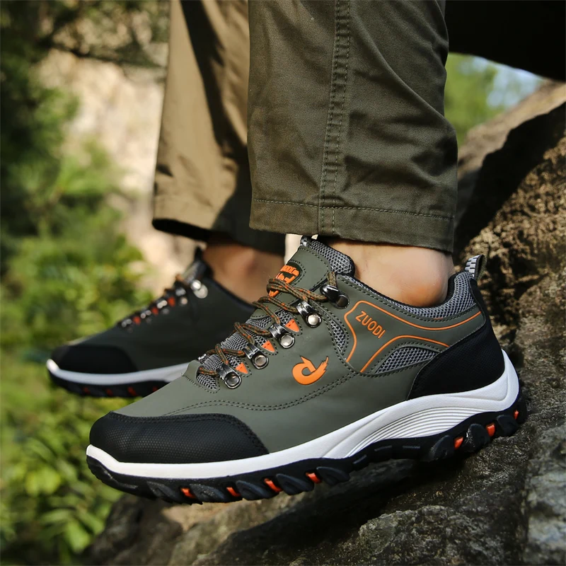 High Quality Men Hiking Shoes Outdoor Comfortable Lightweight Casual Sneakers Waterproof Climbing Athletic Shoes Big Size 39-48