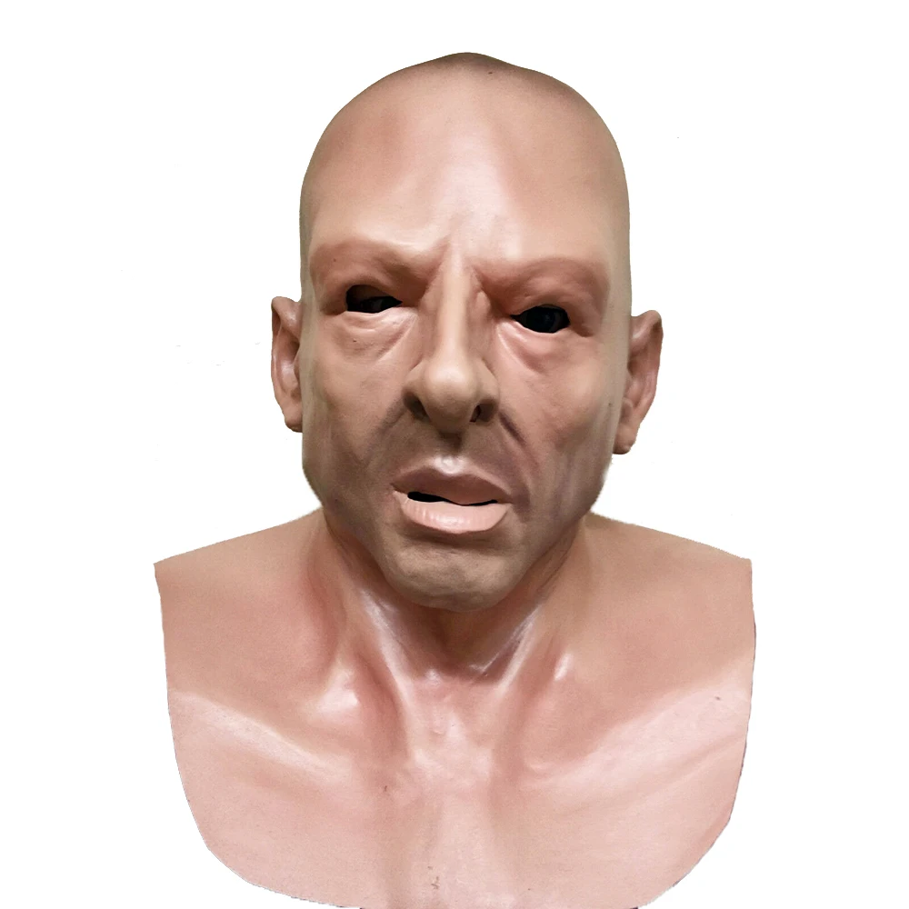 Halloween Latex Mask Old Man Latex Mask For Masquerade Halloween Costume Party Bar Realistic Lightweight Horror Decoration