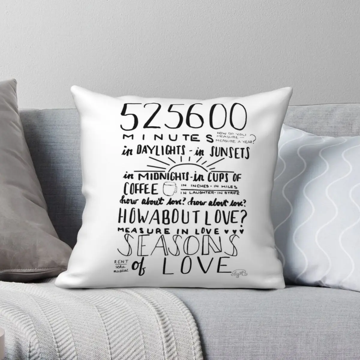 Seasons Of Love Rent Square Pillowcase Polyester Linen Velvet Creative Zip Throw Pillow Case Bed Cushion Cover Wholesale 18