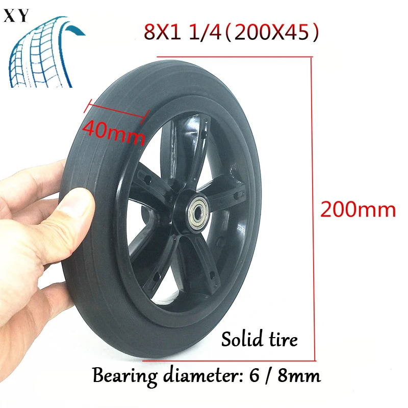 Refitting 200x45 Inner Tube Outer Tube 8 Inch 8x1 1/4 Inner and Outer Tire Pneumatic Tire for E-Twow Electric Scooter