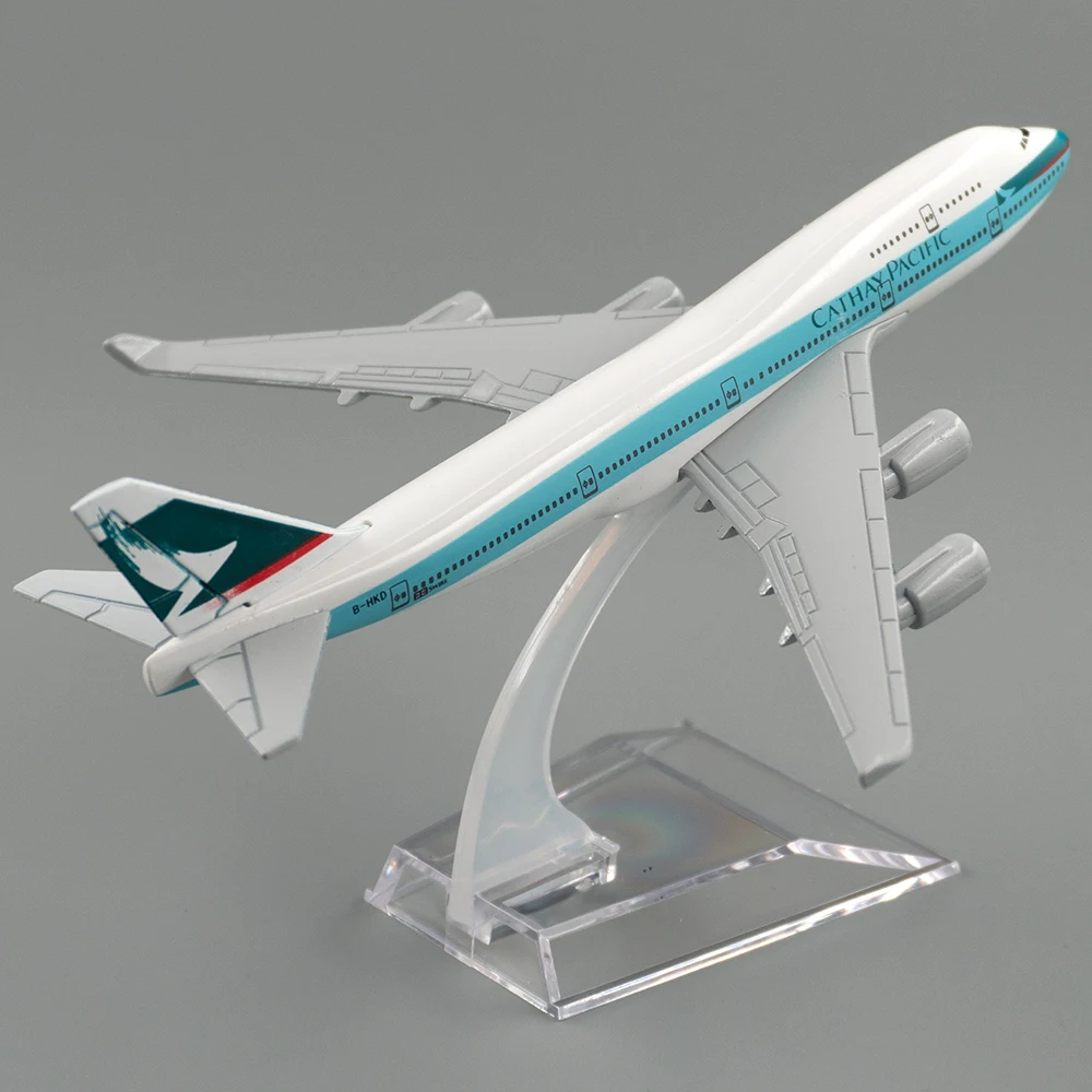 1/400 Aircraft Models Boeing 747 Hong Kong Cathay Pacific Airways 16cm Alloy B747 Airplane Toy  for Collection Decoration