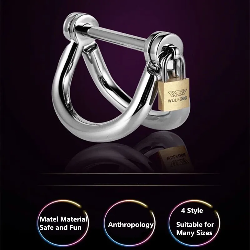 Bdsm Bondage Stainless Steel Handcuffs Restraint Tools with Lock for Men Women Adults Games Fetish Chastity Wrist Cuff Sex Toys