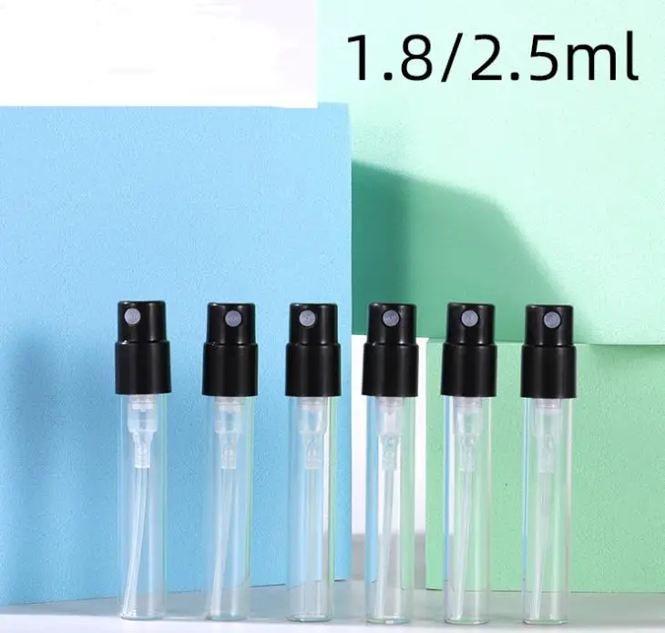 

Hot selling 1.8ml 2.5ml glass vials mini cosmetic glass perfume spray bottle glass tube sample bottle 1000pcs/lot SN144