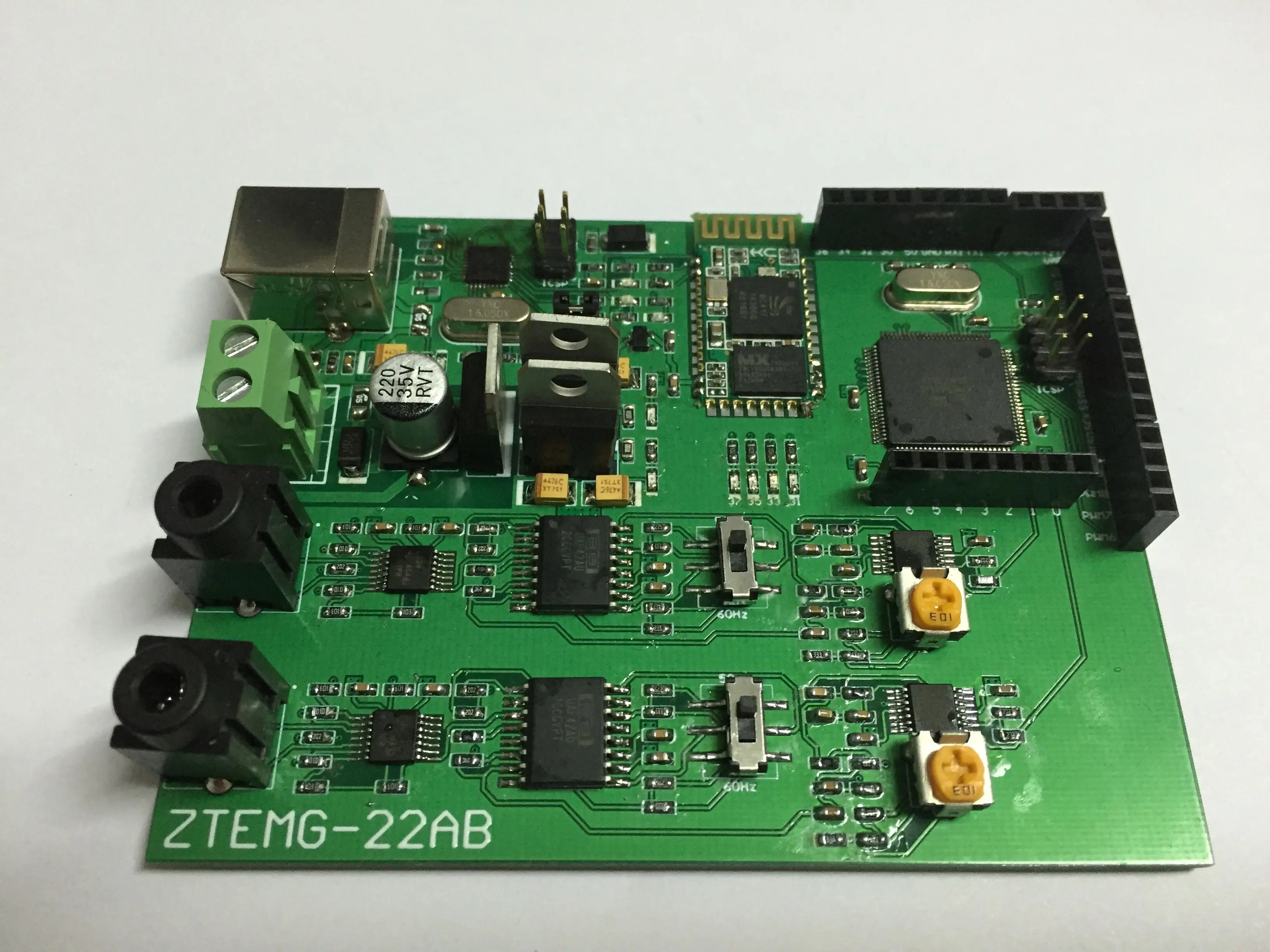 Two Channel EMG Signal Acquisition and Processing Circuit ZTEMG-22AB