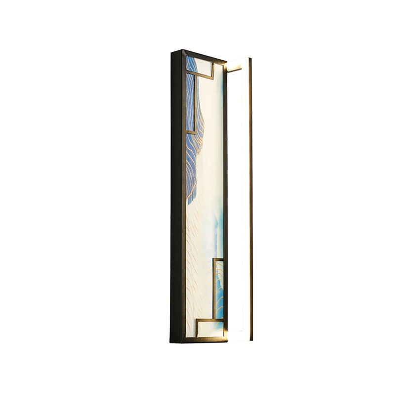 Modern Chinese Zen Fan Wall Lamps Designer Bedroom Lamp Living Room Aisle Restaurant Dining Mirror