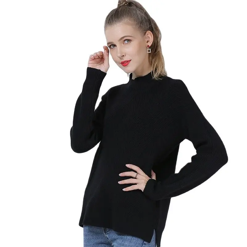 XIKOI Fashion O-Neck Basic Sweater Autumn Winter Solid Knitted Pullovers Women Slim Soft Jumper Sweater Kawaii Sweaters Girl