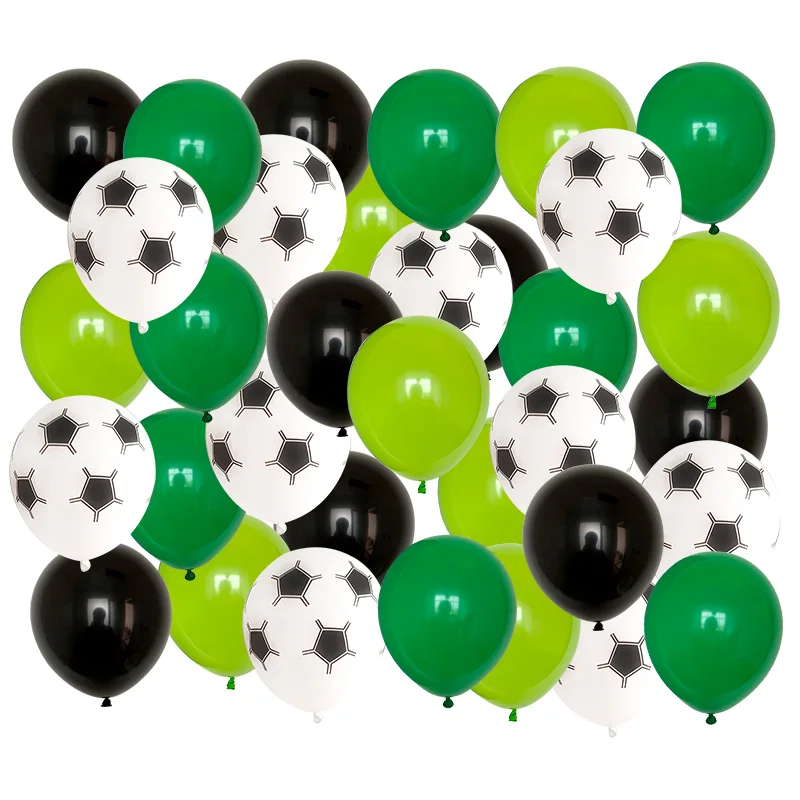 40pcs 12 inch Thicken Soccer Balls Football Latex Balloons Birthday Party Decoration Kids Children\'s Toys Football Theme Party