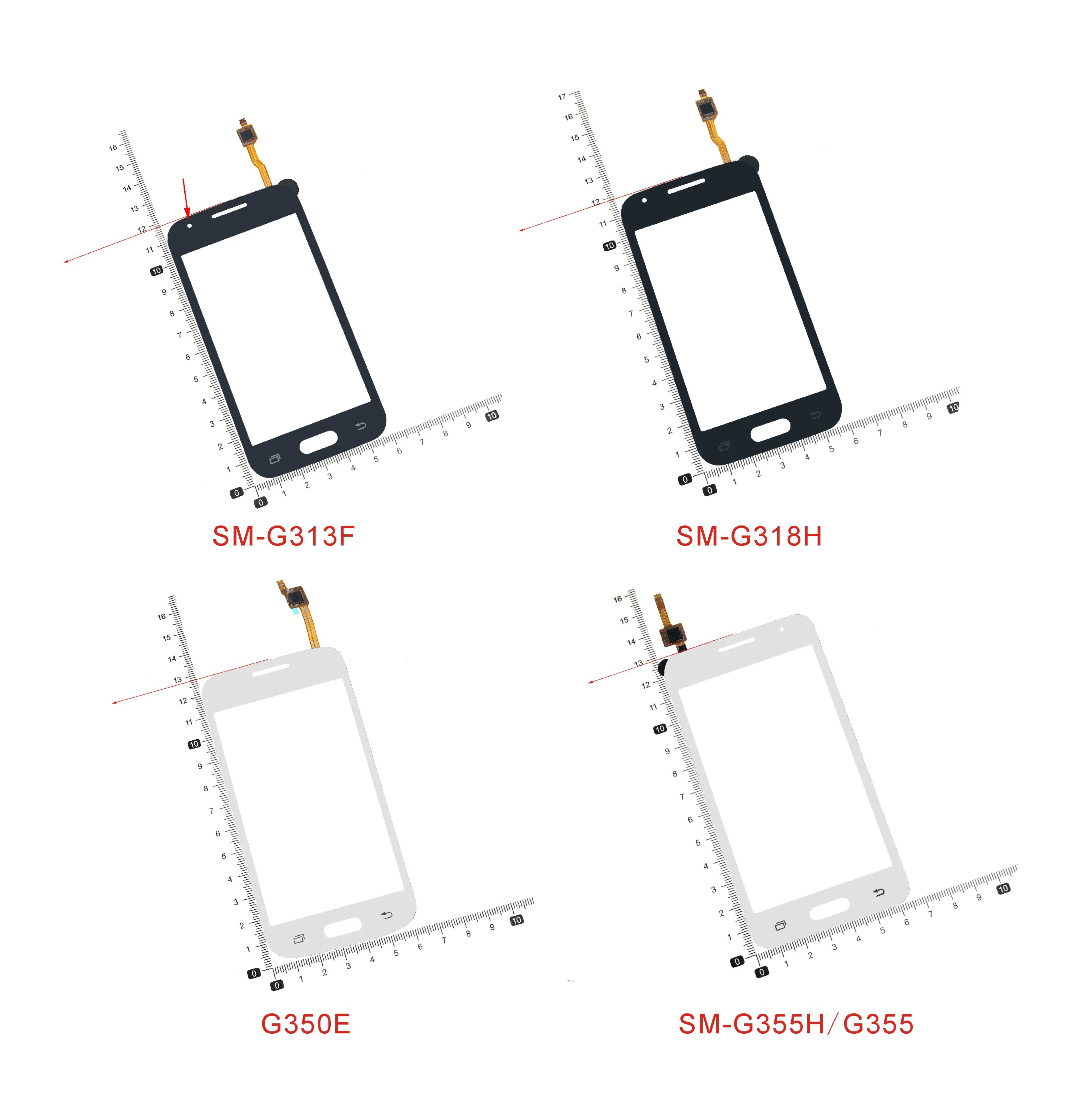 

For Samsung Galaxy Trend 2 Lite Ace 4 Neo Core Plus G313 G318 G350 G355 Touch Screen Digitizer Outer Front Glass Lens Panel