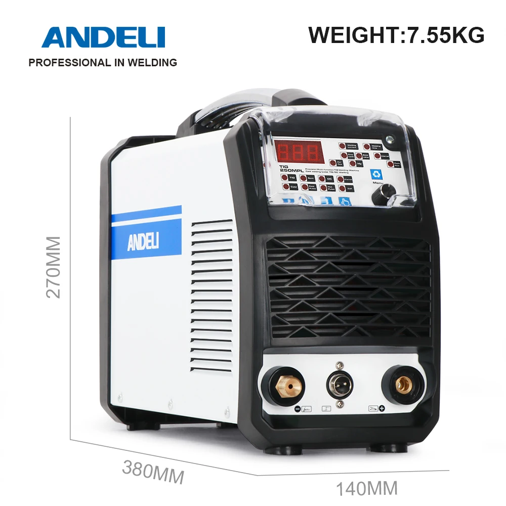 ANDELI TIG-250MPL MOS Tube Multifunctional TIG Welding Machine with Hot/Cold/TIG Pulse Cold Welding Machine