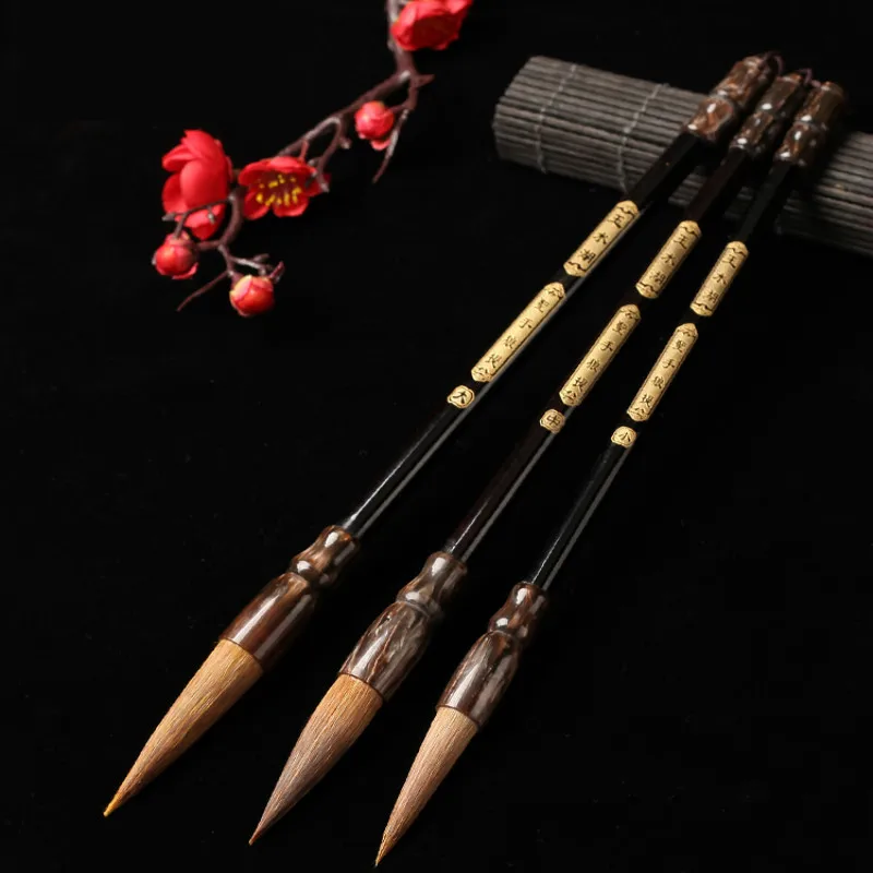 

3pcs/lot Weasel Hair Chinese Calligraphy Brushes Pen Set Artist Painting Writing Drawing Brush Regular Script Craft Supplies