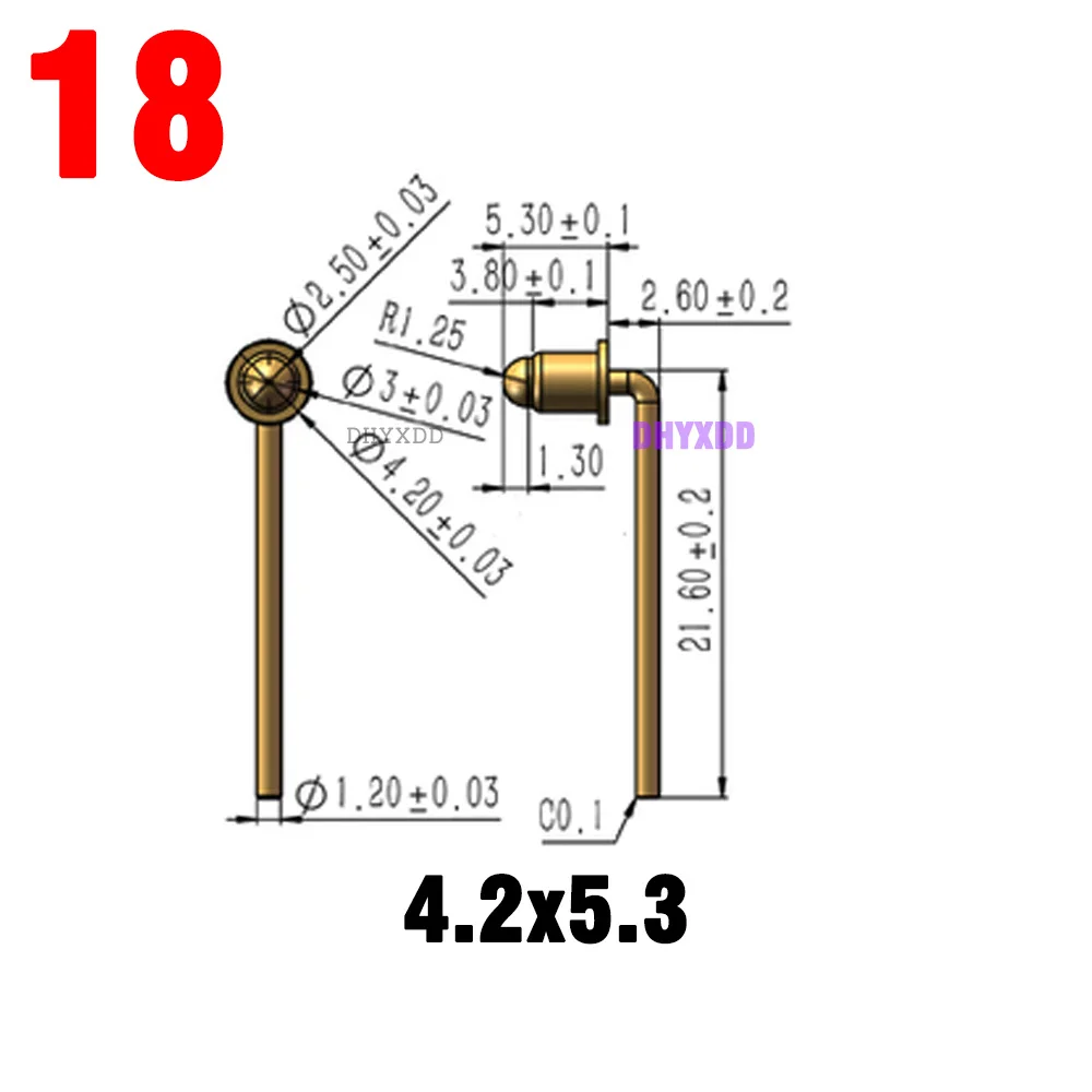 2Pcs High Current Probe Pogopin Contact 2A 1A Pogo Pin Connector Low Voltage 1 Amp 2Amp POGO PIN Header Charge