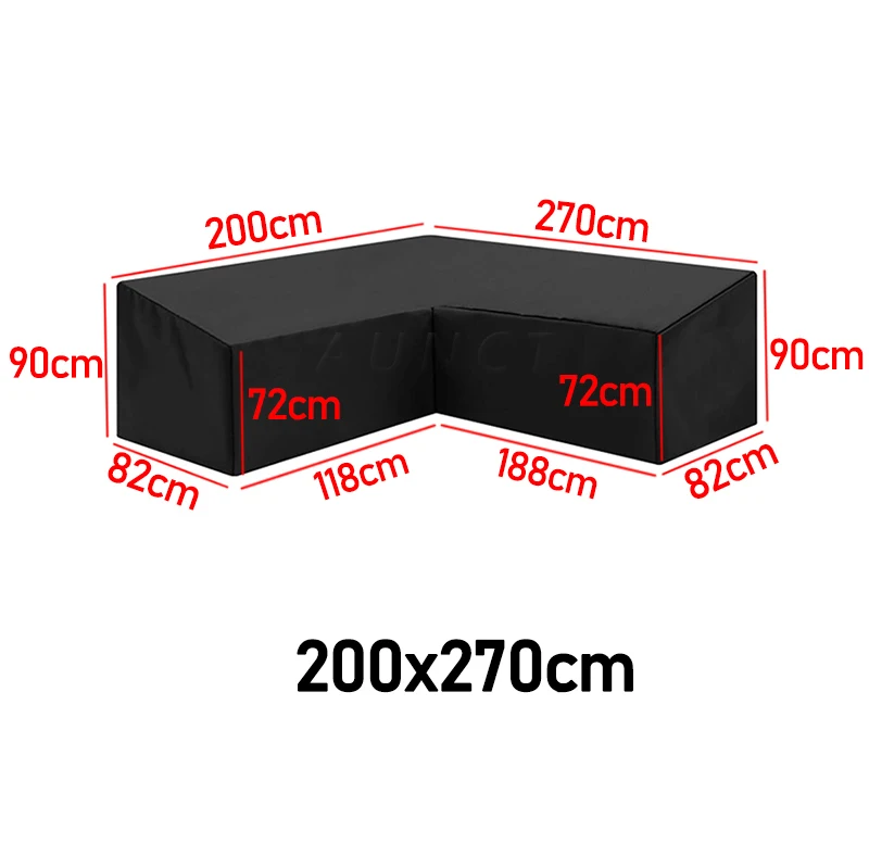 15 Maten Corner Outdoor Sofa Cover Tuin Rotan Hoek Meubilair V Vorm L Shapewaterproof Sofa Beschermen Set Dust Covers - afbeelding 1