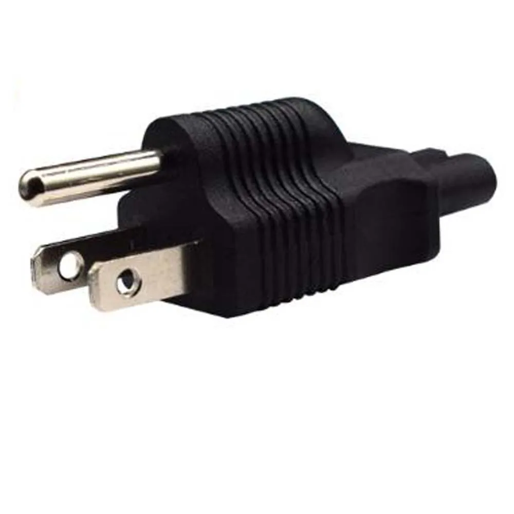 1PCS Rame Nero IEC320 C5 C7 C13 a AU EU 4.0MM 4.8MM UK US 5-15P 6-15P Adattatore di Alimentazione Spina maschio a femmina Spina Convertitore