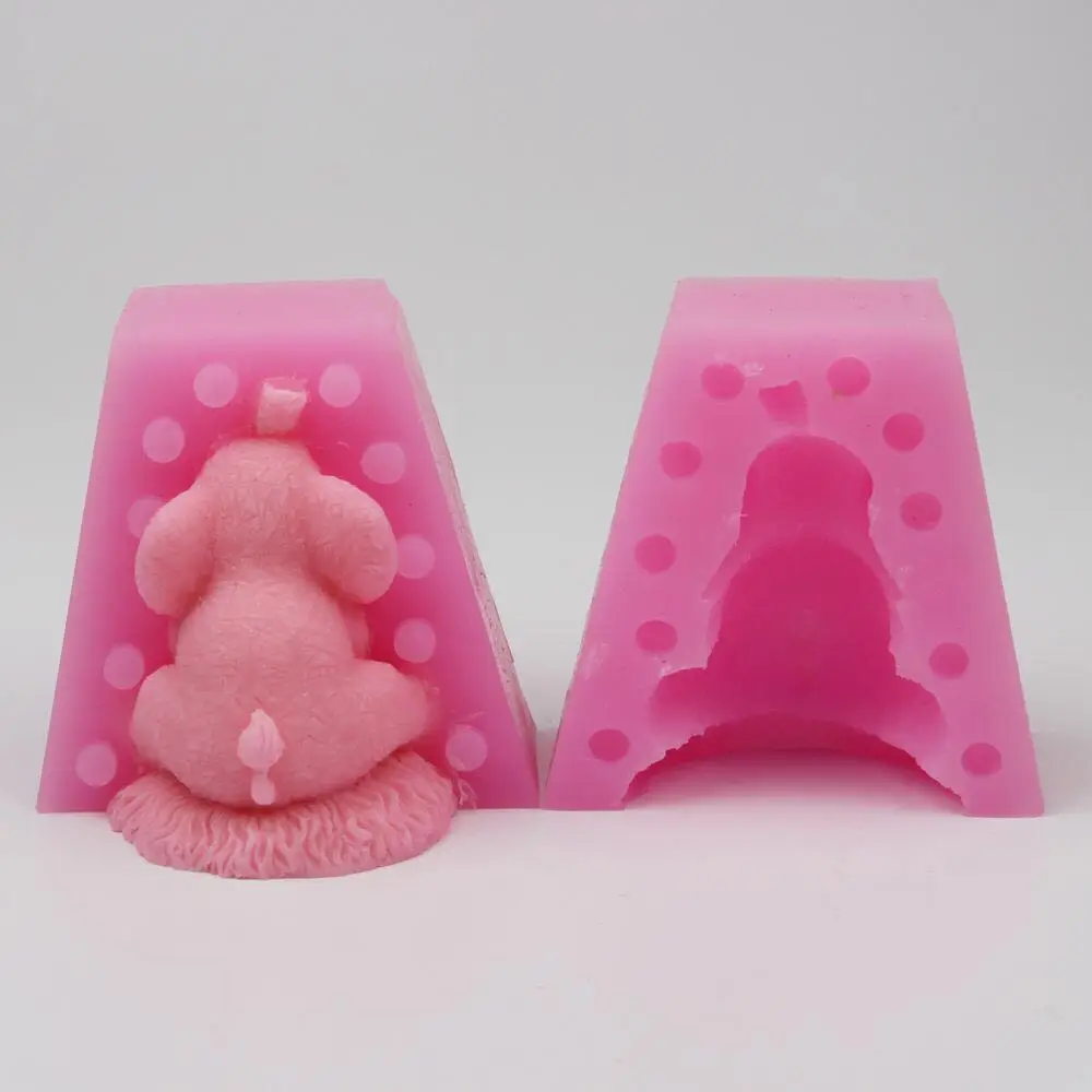 3D Cute Elephant Ceramic Plaster Silicone Mold Fondant Cake DIY Creative Decorating Tools Candy Chocolate Baking Cooking Mould