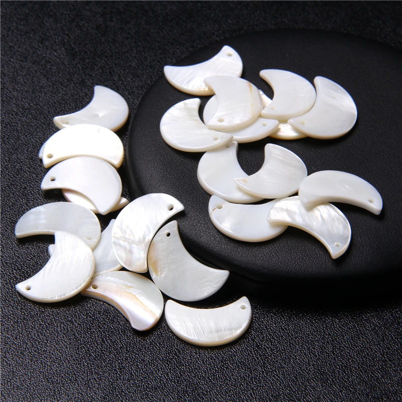 10pcs White Star Round Mother of Pearl Shell Charms Natural Shell Necklace Pendants for Jewelry Making DIY Earring Accessories