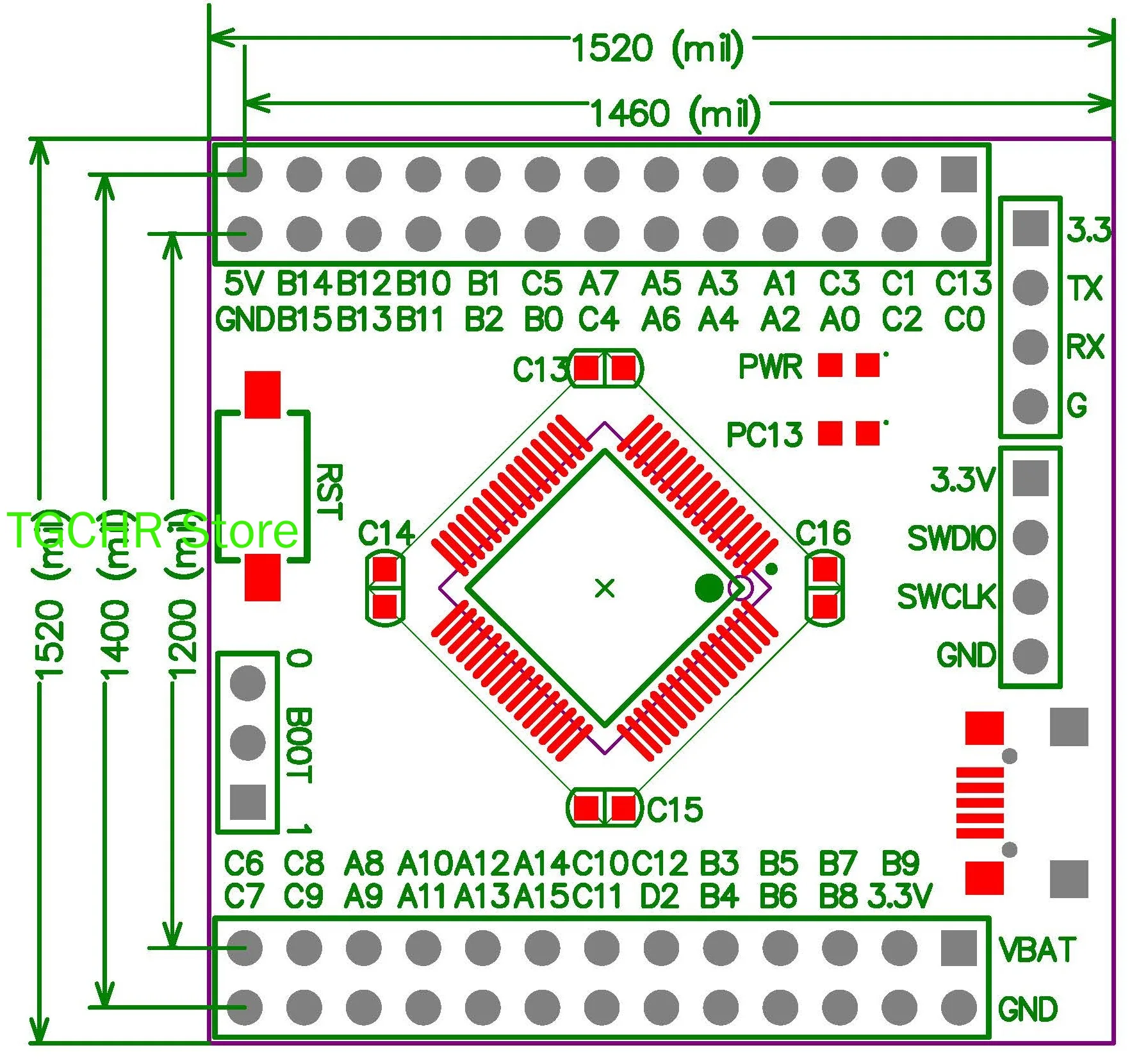 CKS32F103RBT6 الأساسية مجلس STM32F103 مجلس التنمية Rbt6 الحد الأدنى للنظام