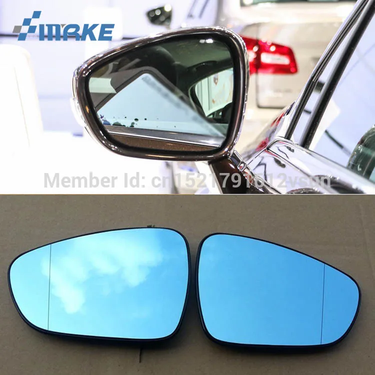 2Pcs For Citroen C5 Rearview Mirror Blue Glasses Wide Angle Led Turn Signals light Power Heating