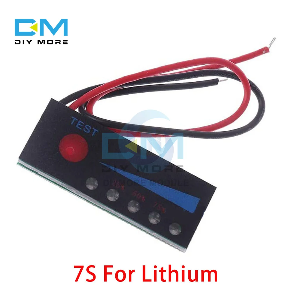 BMS 1S 2S 3S 4S 5S 6S 7S LiFePO4 Lithium Battery Capacity Indicator LED Light Battery Power Display Board Tester 4.2V -29.4V