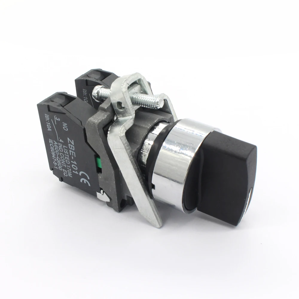ManHua XB4-BD53 220V electrical standard handle stay Momentary push button switch spring return