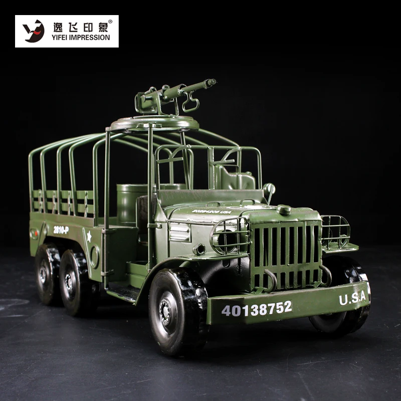 World War II dodge military trucks Model of Retro Industrial Home Decoration Wrought Metal Crafts desk accessories Gifts