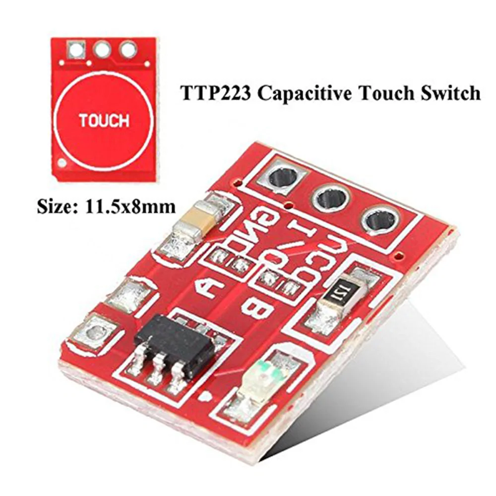 10Pcs TTP223 Touch Knop Module Zelfsluitend/No-Locking Capacitieve Schakelaar Single Channel Wijzigt Sensor