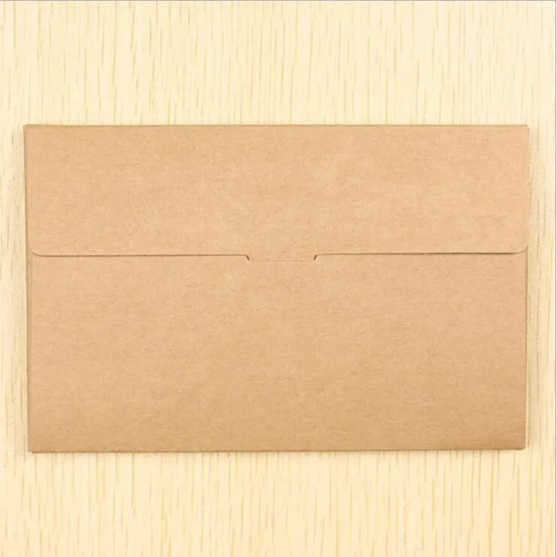 50 unids/lote Vintage diseño hueco negro/blanco/marrón papel Kraft sobres cajas para postales foto de felicitación bolsa de paquete de tarjetas