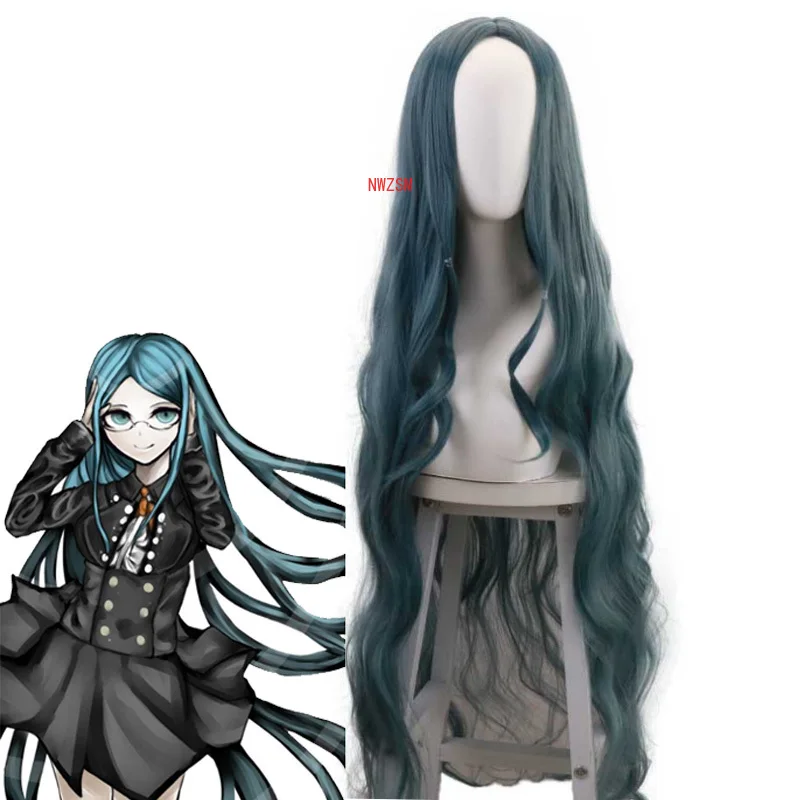 

Takerlam Danganronpa 3 Shirogane Tsumugi Coser парик длинные синие волосы Косплей Хэллоуин костюм реквизит + бесплатная шапочка для волос