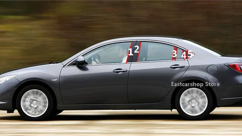 Для Mazda 6 GG GH GJ GL 2012 2011 2010 Автомобильная Центральная средняя Колонка PC оконная отделка Декоративная полоса B C 2002-2009