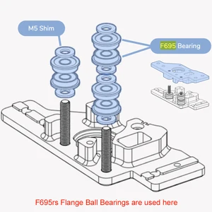 Fushi F695 2Rs Lager 5*13*4mm 10pcs ABEC-7 Flanschminiatur F695 RS Kugellager F695RS für Voron Mobius 2/3 2/4 Drucker 3d 8 Hauptverkäufe mit Flansch - №1