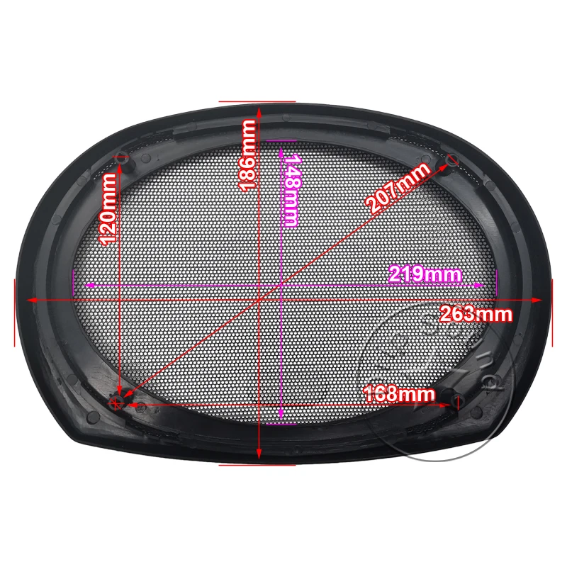 Для 6 "x 9" 6x9 дюймов автомобильный аудиодинамик сетчатая крышка декоративная круглая металлическая сетка защита решетки # Черный