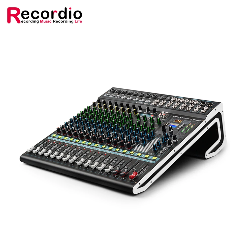 Mezclador de Audio profesional de 16 canales con USB, consola de mezcla de sonido, AUX, grabación de escenario, DJ, mezclador de consola de Audio, GAX-MX16