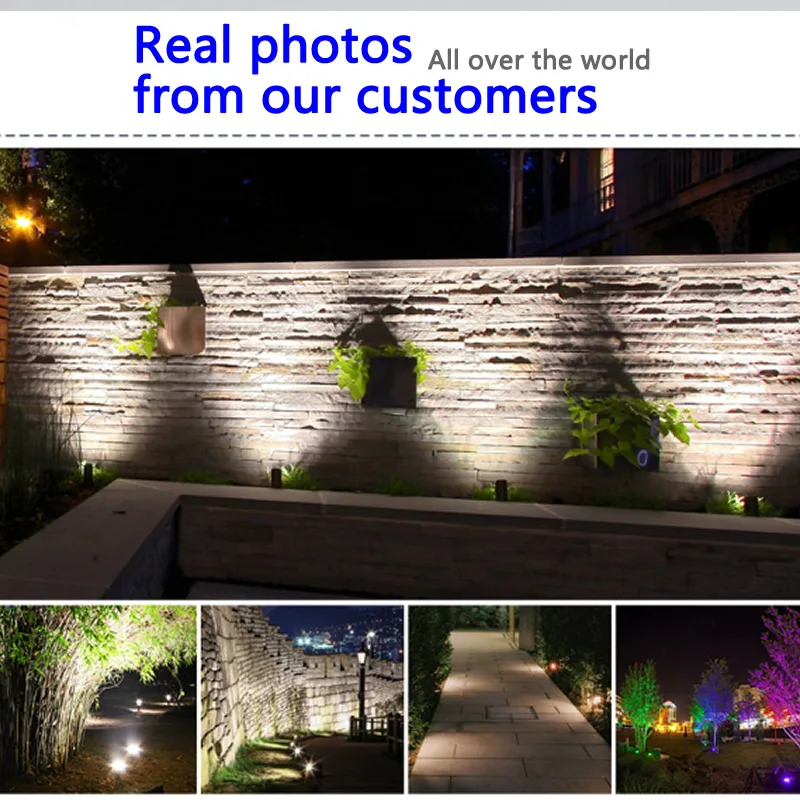 Outdoor 12W LED spotlights landscape Lighting 220V Warm white Cold white RGB Remote Wall light IP66 High quality