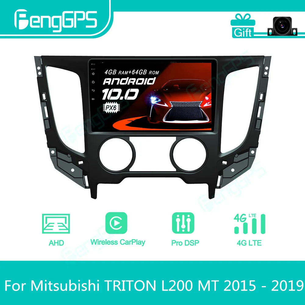 For Mitsubishi TRITON L200 MT 2015 - 2019 Android Car Radio Stereo Multimedia Player 2 Din Autoradio GPS Navigation PX6 Unit