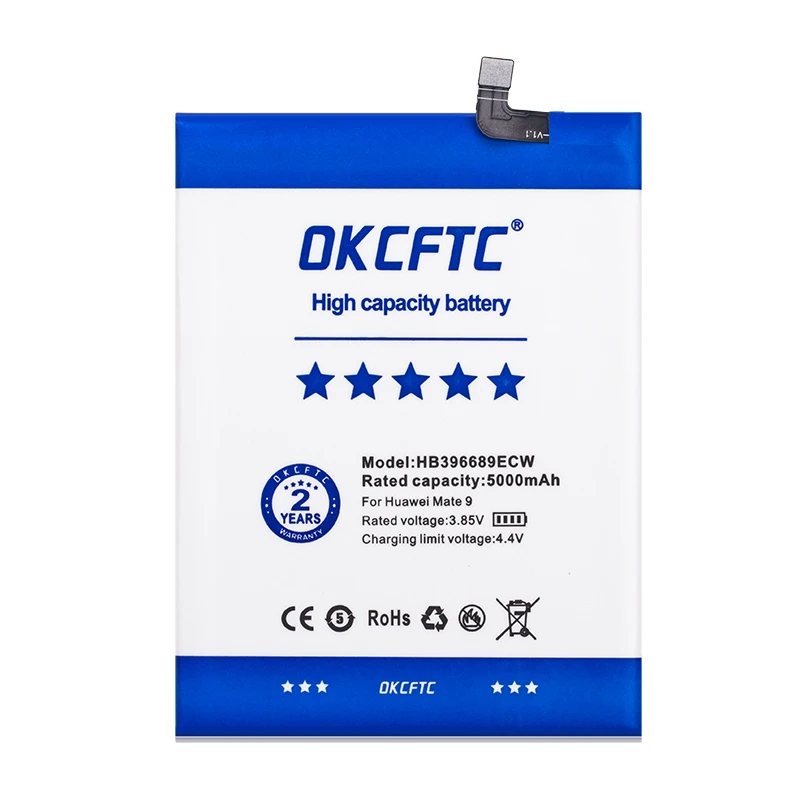 OKCFTC Original 5000mAh HB396689ECW Battery For Huawei Y9 2018/ Honor 8C BKK-TL00 FLA-LX1 LX2 LX3 L22 Play 8C Phone Batteries