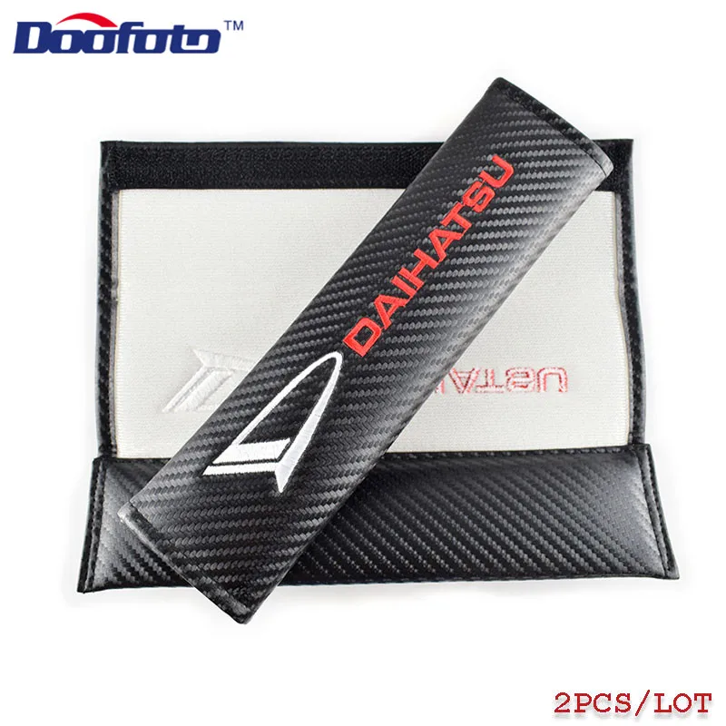 Doofoto Car Styling Seat Belt Cover Shoulder Protective Padding For Daihatsu Terios Sirion Mira Materia Rocky YRV Feroza Charade