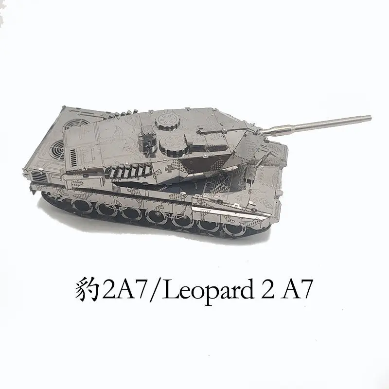 3D Metal Puzzle ZAZ-99A Leopard 2 A7 MerKava 4 M1A2 Abrams Tank DIY 3D Laser Cut Model Puzzle Toys for Children Adult