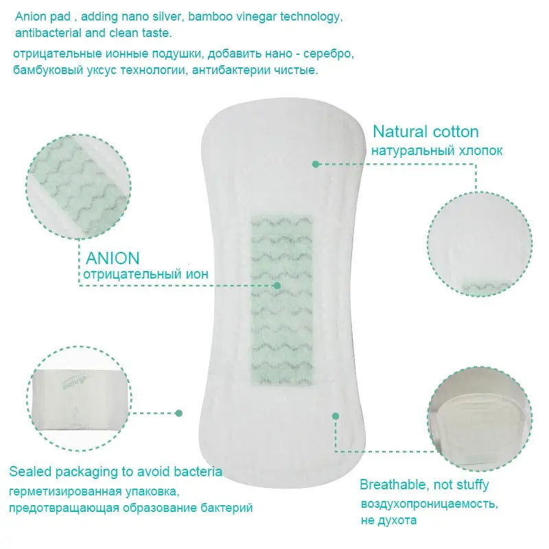 Love Moon Anion Sanitary Napkin Slipeinlage Anion Pads Feminine Hygiene Anion Pads Ladies Sanitary Pads 6 Packs 144 Pieces