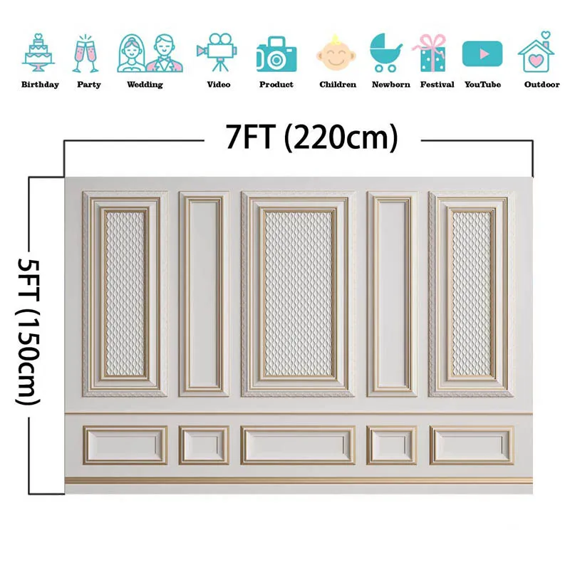 Mocsicka fotografia backdrops branco clássico parede de luxo porta palácio fundo photoshoot photo studio photobooth adereços