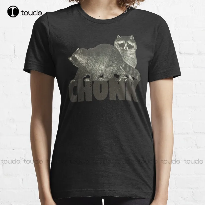 Chonk Trash Pandas - Vintage Retro Thicc Raccoon Illustration Classic T-Shirt Mens Swim Shirt Custom Aldult Teen Unisex Xs-5Xl