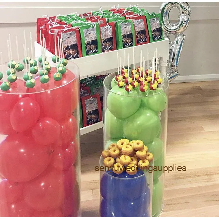 3pcs/5pcs/set )clear acrylic plinth stand wedding & party acrylic cylinder for wedding table centerpieces senyu1313