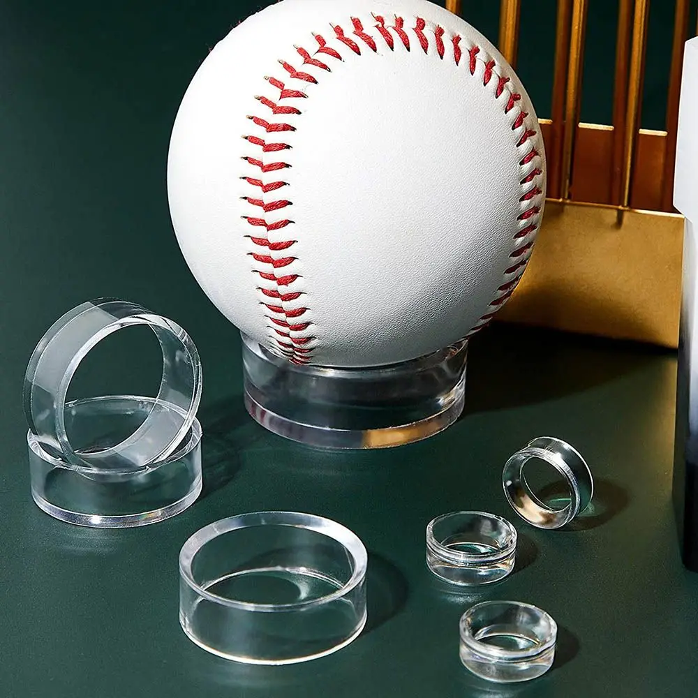 Acrylic Organization Clear Holder Rings Baseball Display Stands Racks Storage Holders