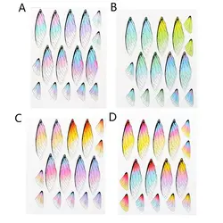 Handmade Fairy Simulated Dragonfly Cicada Vivid Wings Material Pendant Earrings Insect Butterflies Wings Jewelry Making