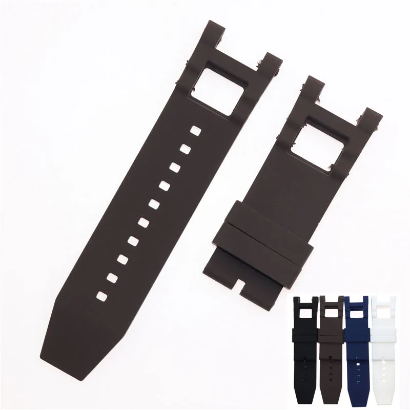 Black blue brown 28mm silicone watch strap for Invict Subaqua Noma III 50mm watchband bracelet belt comfortable belt Accessories