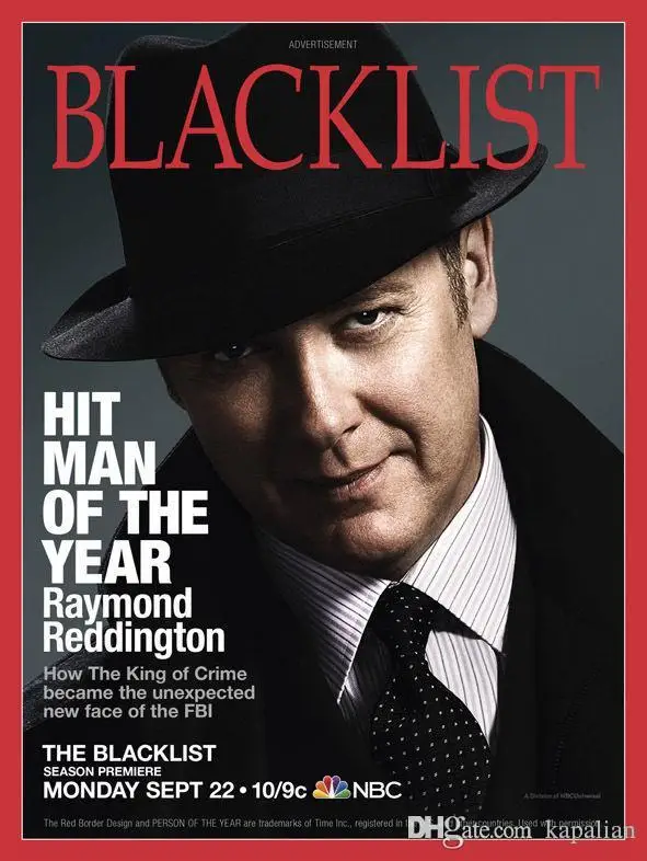 Blacklist Poster Raymond Hit Man Of The Year TV Series Art Print Canvas Wall Picture Painting 12 24 36 47 Inches