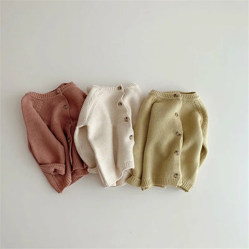 autumn baby sweater sweet color infant girls knitwear brief baby boys sweaters