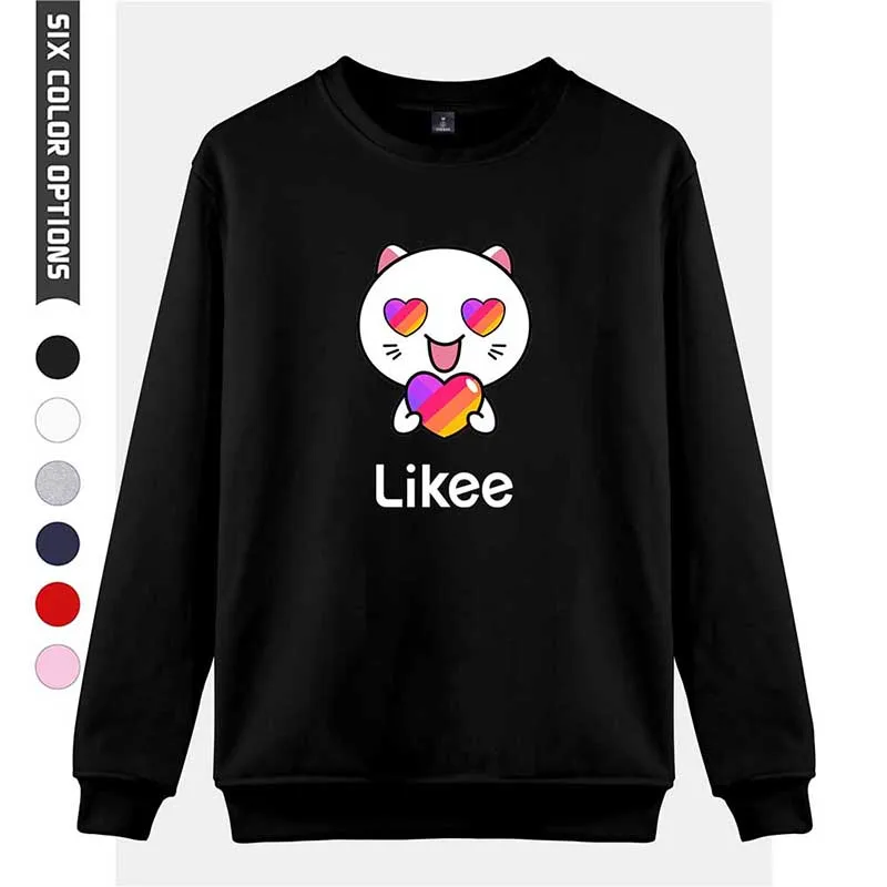 Fashion Likee Rainbow Heart Cat Hoodie Pullover Men Women Capless Sweatshirts O-neck Long Sleeve Unisex Hip Hop Hoodies Tops 4XL