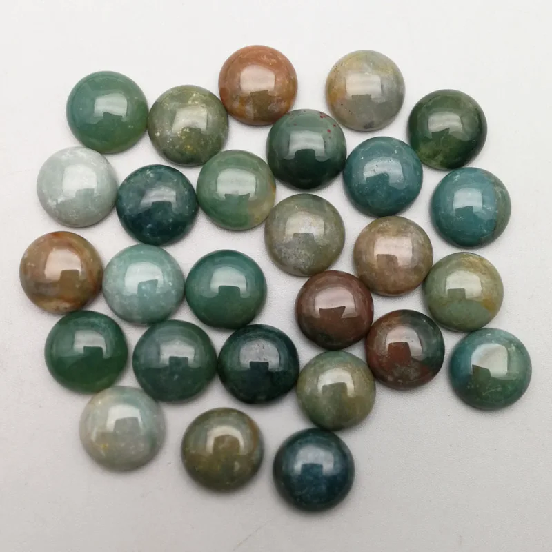 Natural india onyx Stone Beads Fashion 4mm 6mm 8mm 10mm 12mm 14mm round charm cab cabochon jewelry accessories 50Pcs no hole