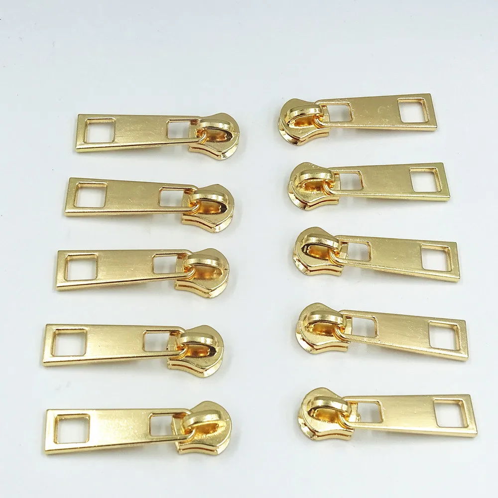 20pcs5#Golden brass zipper puller is used for clothing and home luggage metal zipper puller