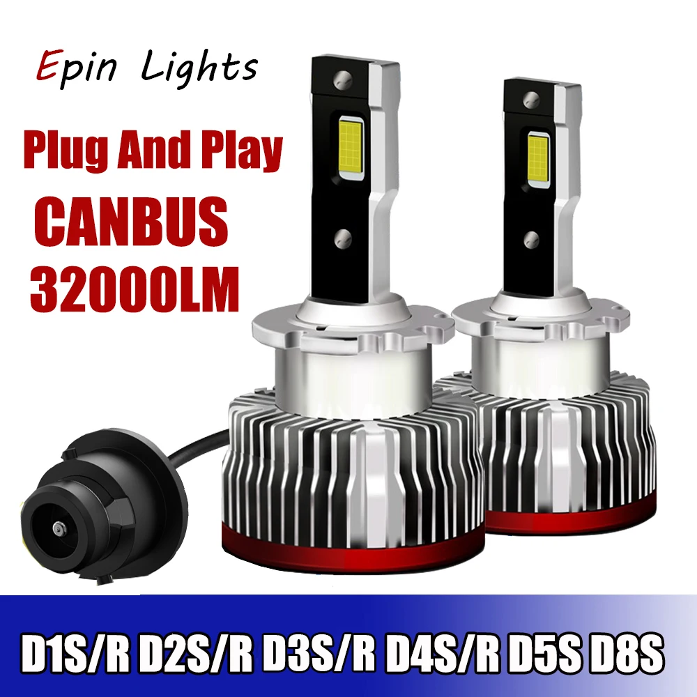 

2PC D3S LED Bulbs D1S D1R D3R D2S D2R D4S D8S D5S Canbus Car Headlight 32000LM Auto LED Lamp Kit to Replace HID Conversion Light